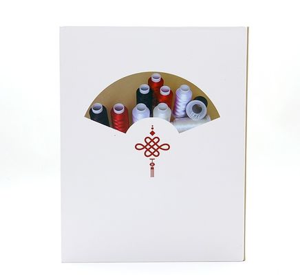 Embroidery Silk Thread Color Cards Book 5000y Length/cone and 100% Polyester