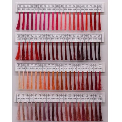 Embroidery Silk Thread Color Cards Book 5000y Length/cone and 100% Polyester