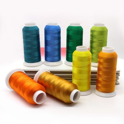 120D/2 5000Y 128g Golden Dyed Polyester Embroidery Thread for Machine Sewing Projects
